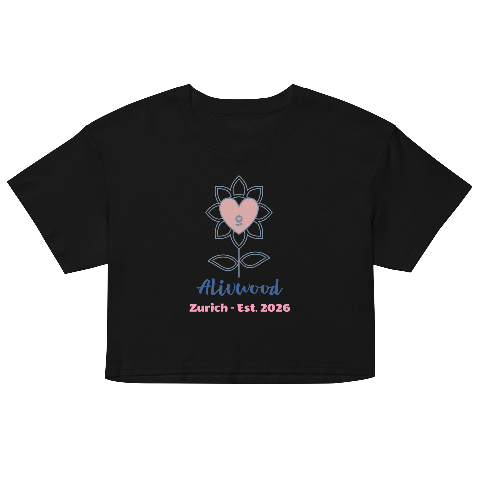 Rose Palette Woman on beach Women’s crop top - Alivwood