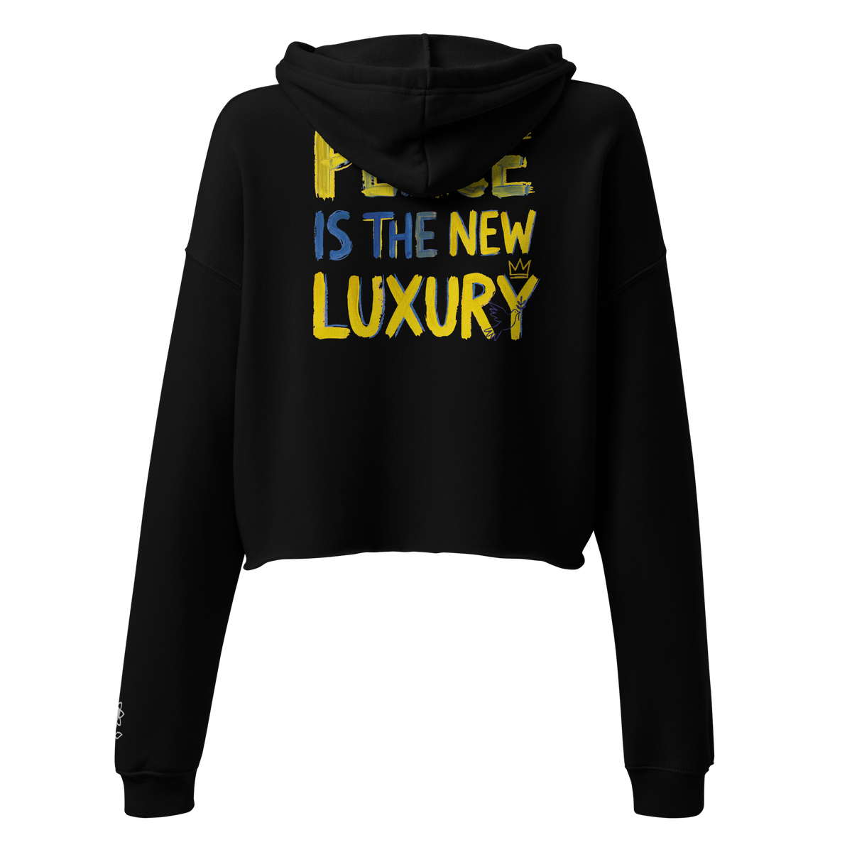 Peace is the new luxury Crop Hoodie - Alivwood