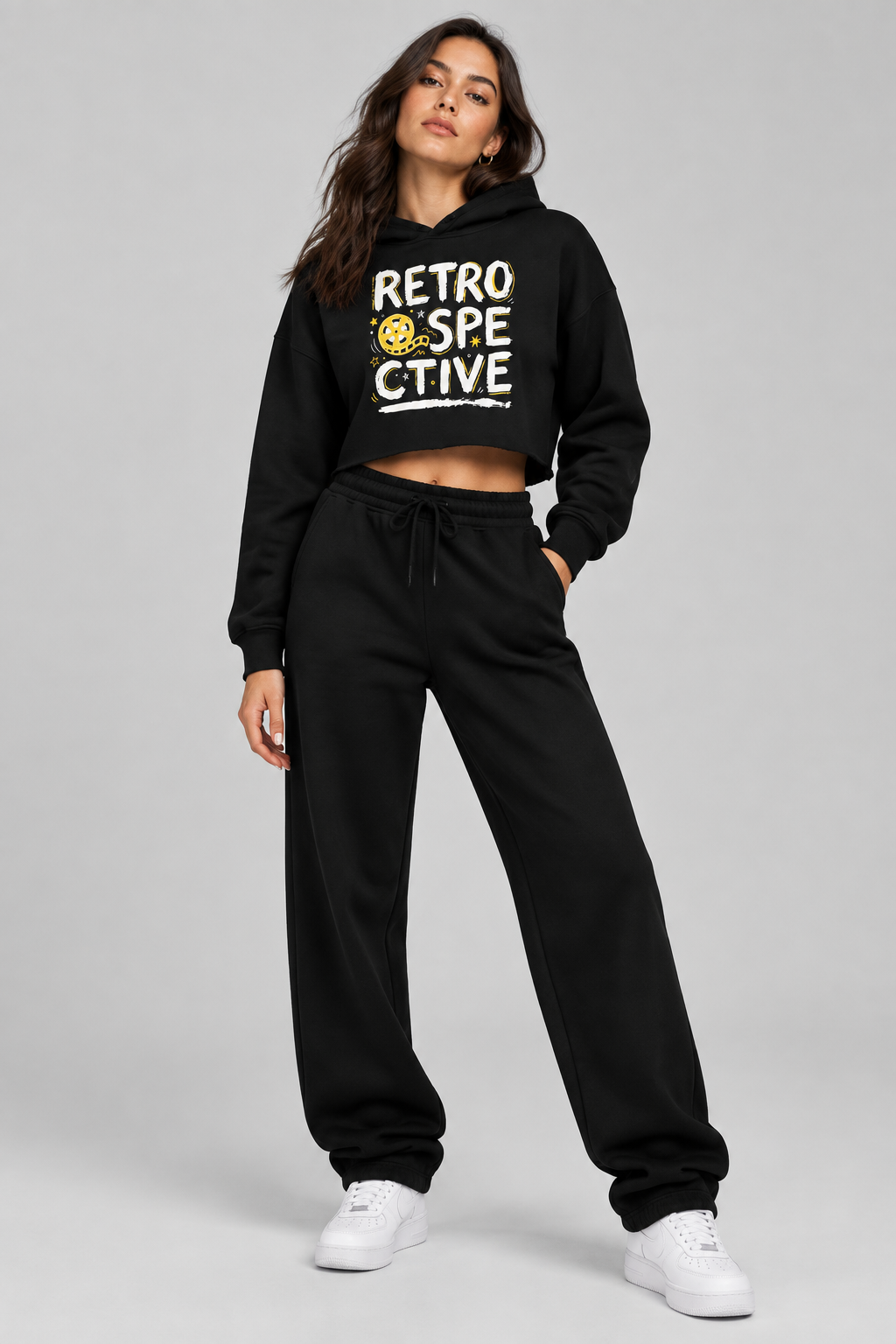 Retrospective Crop Hoodie - Alivwood