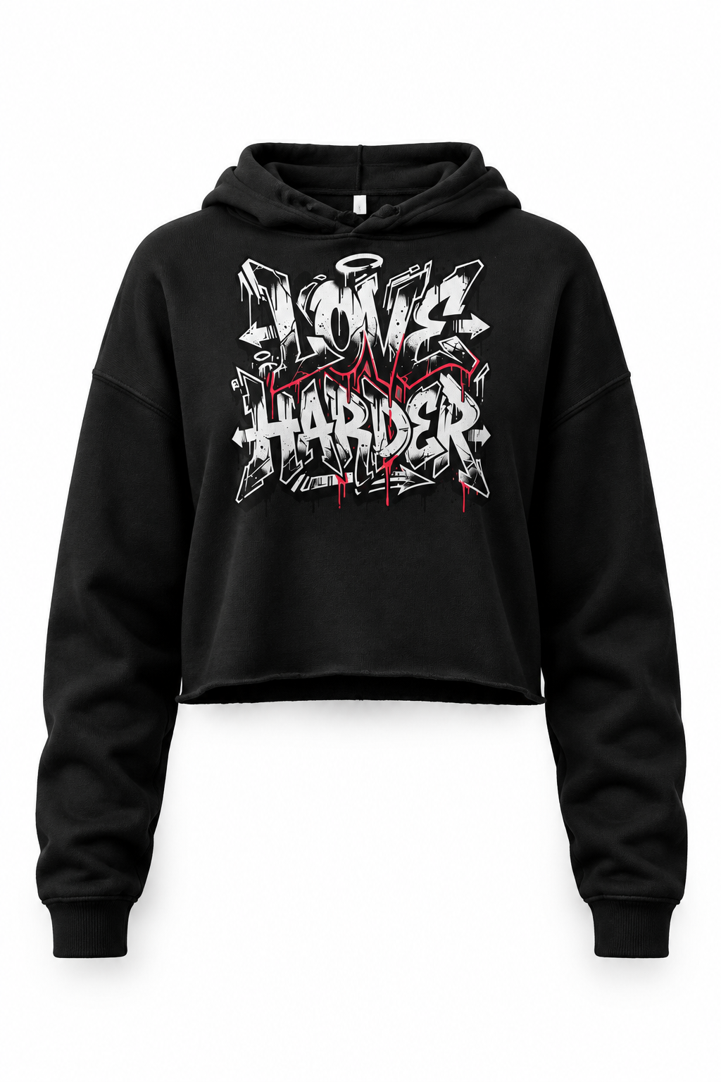 Love harder Crop Hoodie - Alivwood