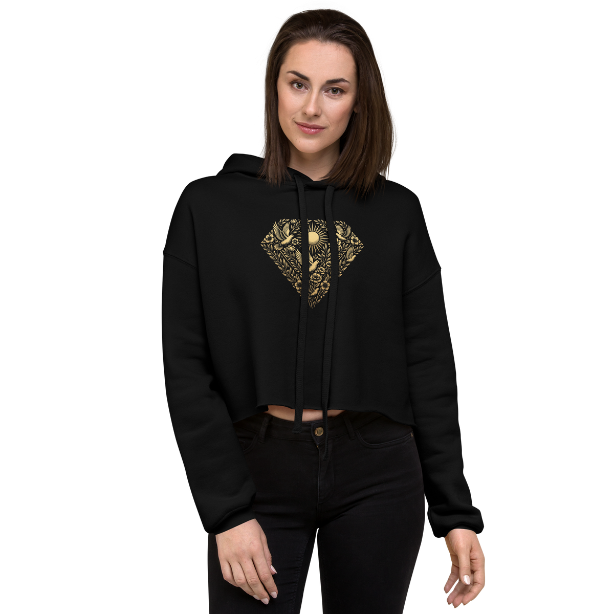 Peace is the new luxury Crop Hoodie - Alivwood