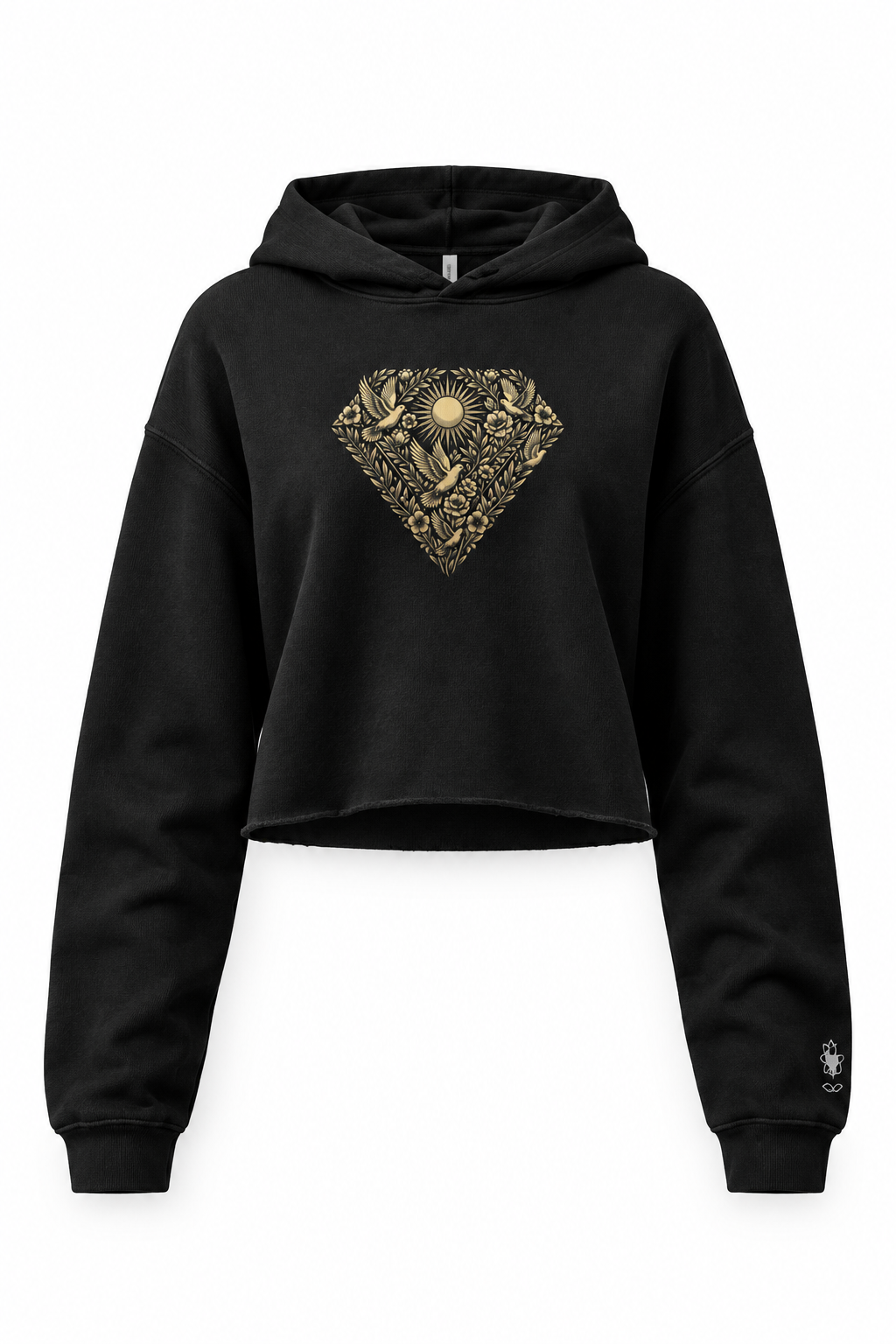 Peace is the new luxury Crop Hoodie - Alivwood