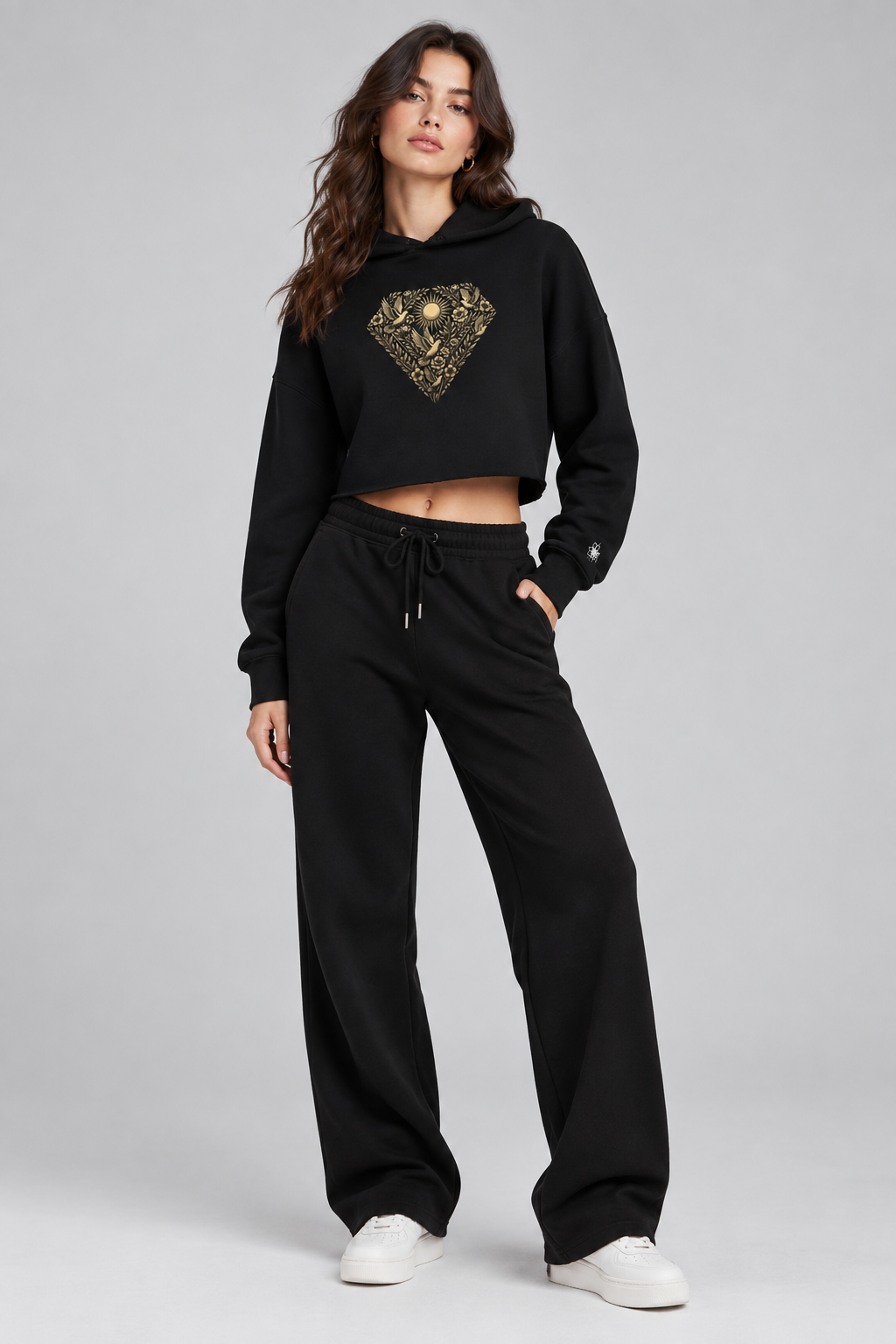 Peace is the new luxury Crop Hoodie - Alivwood
