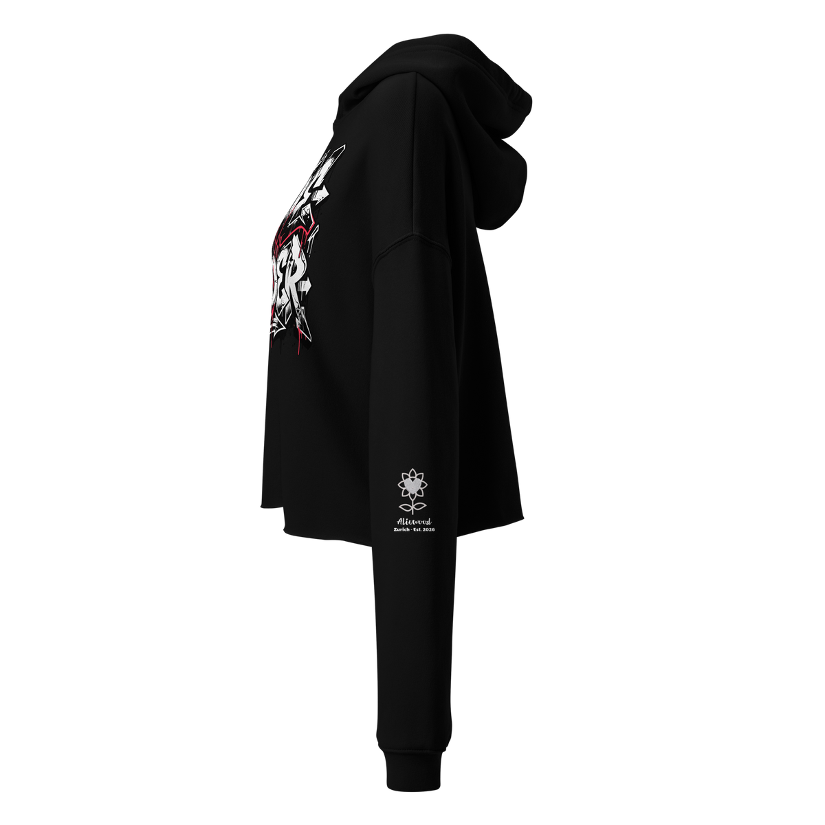 Love harder Crop Hoodie - Alivwood