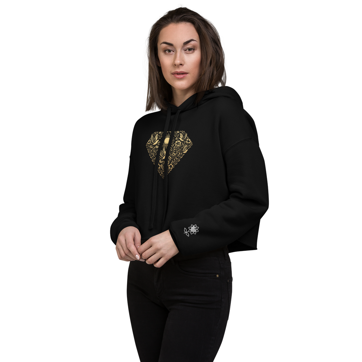 Peace is the new luxury Crop Hoodie - Alivwood