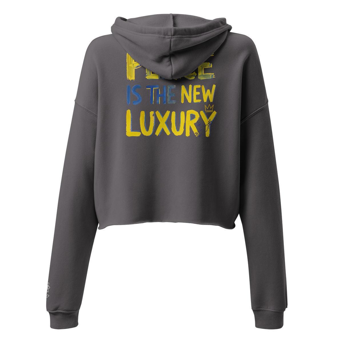 Peace is the new luxury Crop Hoodie - Alivwood