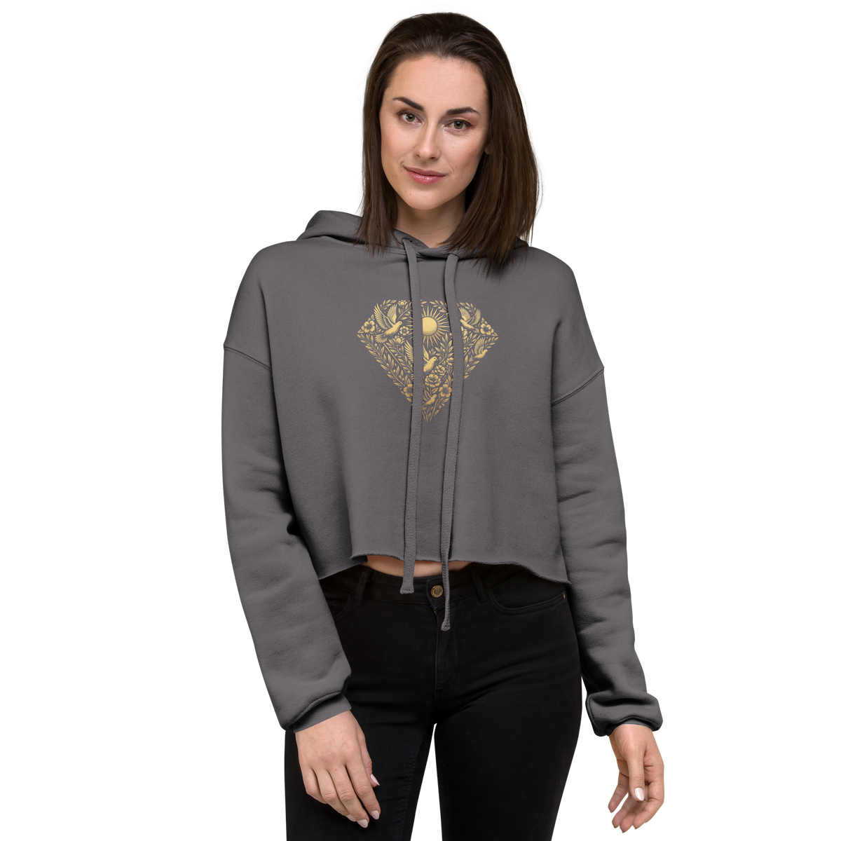 Peace is the new luxury Crop Hoodie - Alivwood
