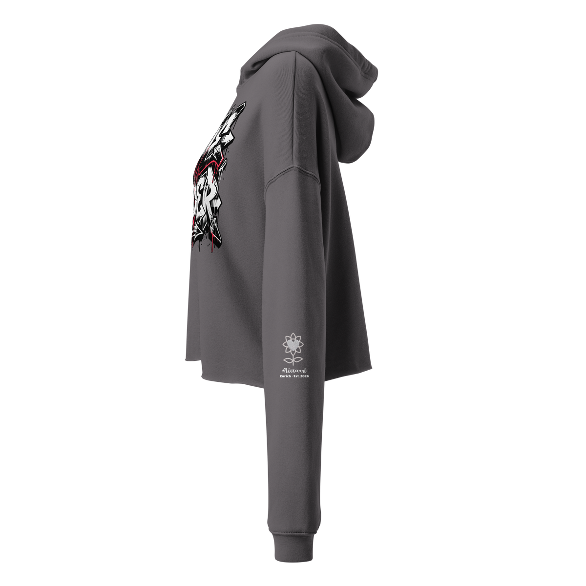 Love harder Crop Hoodie - Alivwood