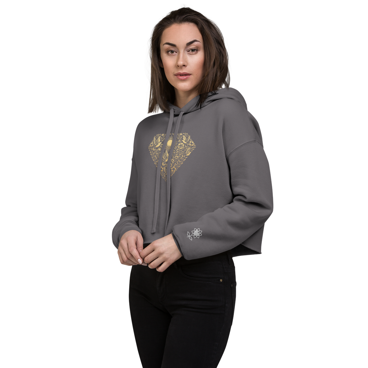 Peace is the new luxury Crop Hoodie - Alivwood