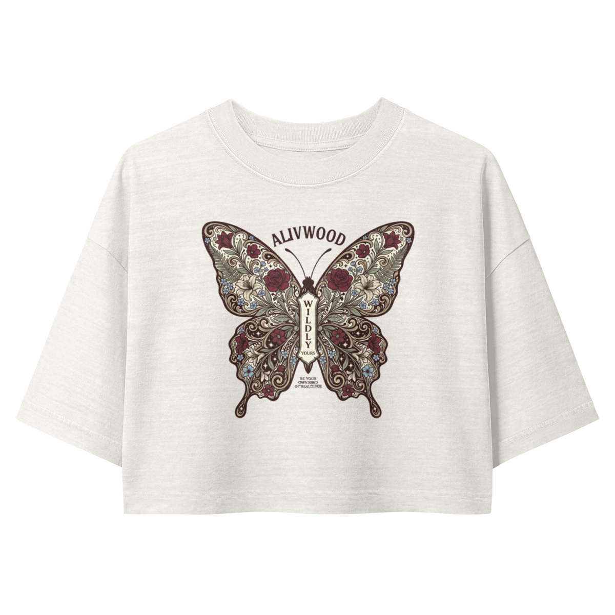 Wildly Yours Women’s garment dye cropped tee - Alivwood