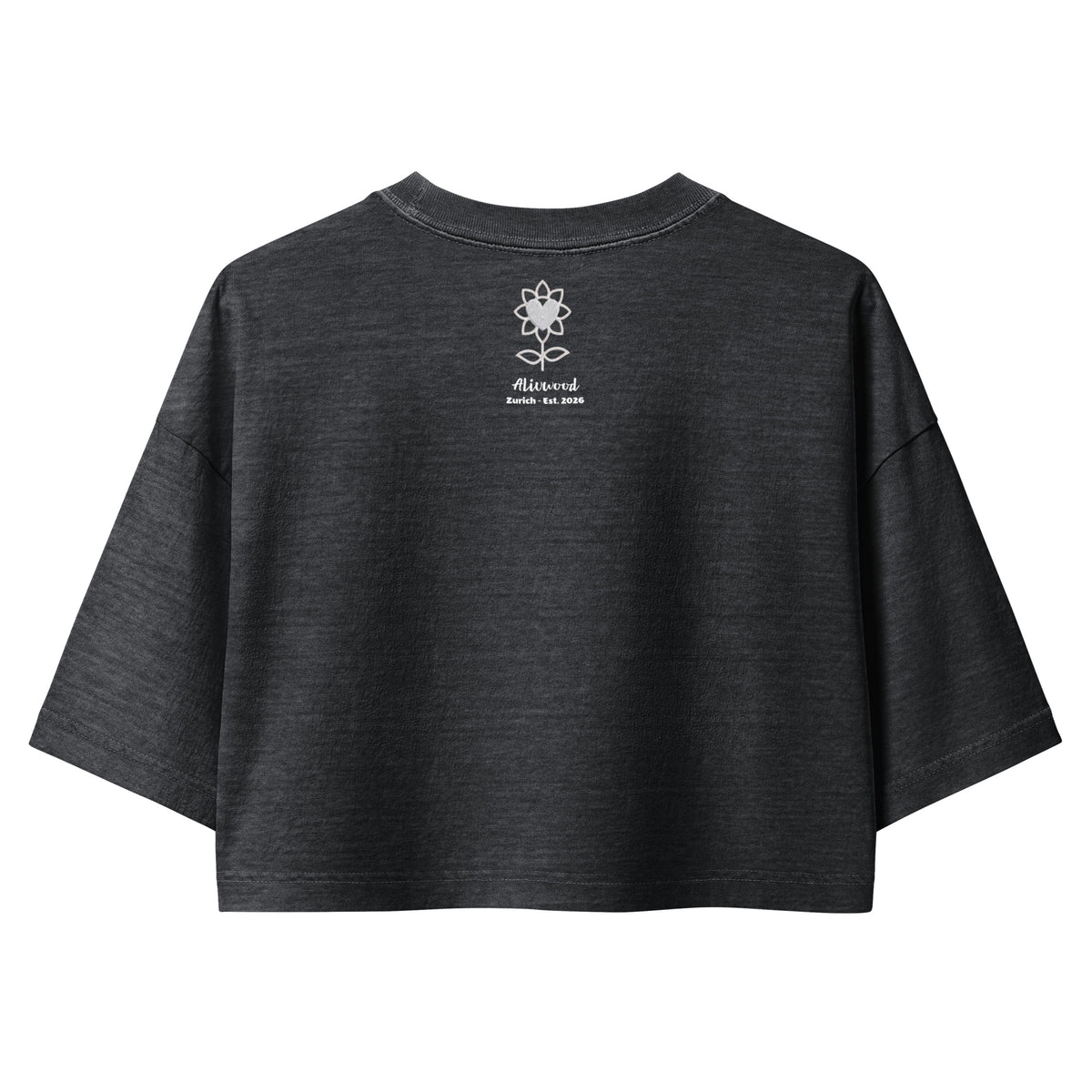 Trouble Women’s garment dye cropped tee - Alivwood