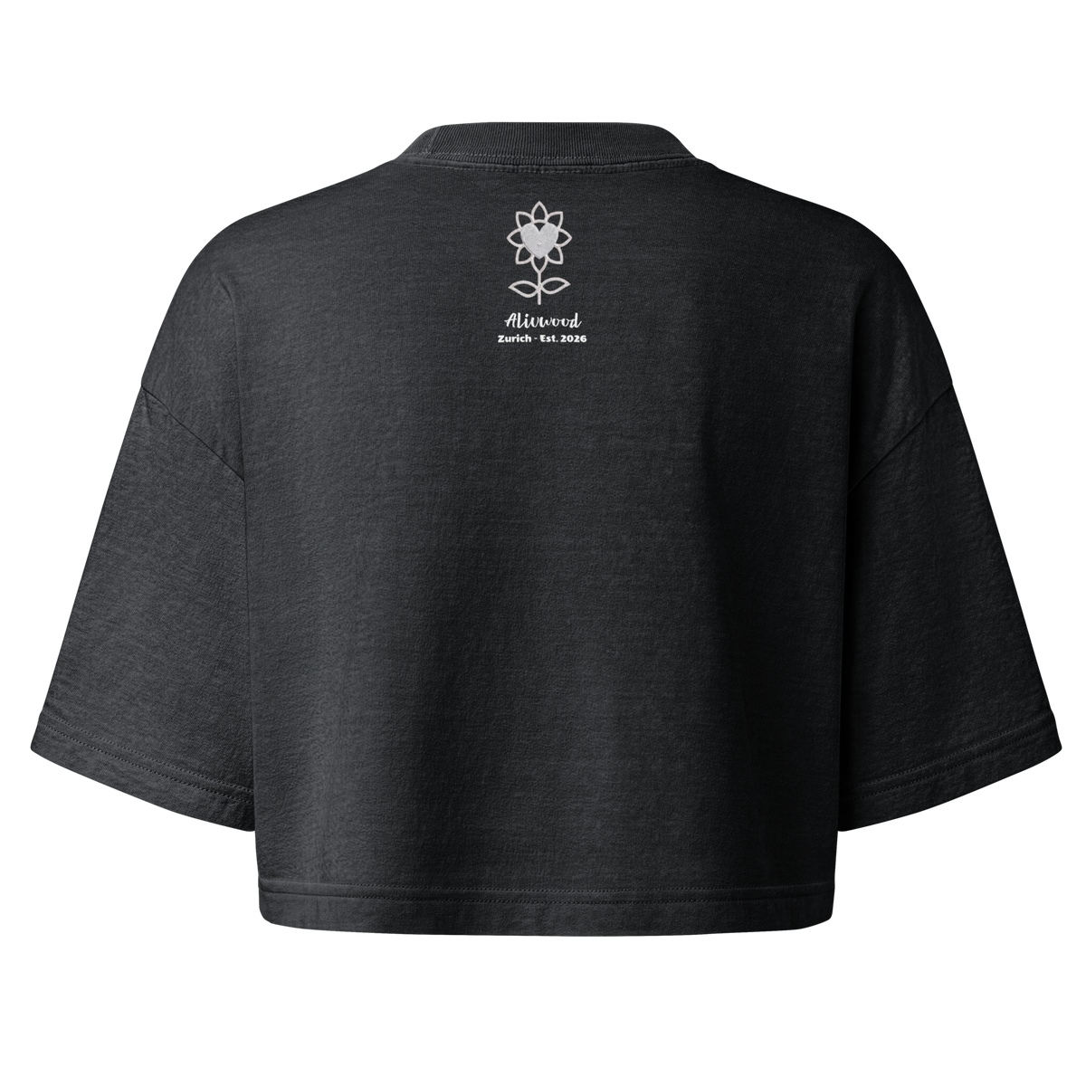 Never too late Women’s garment dye cropped tee - Alivwood