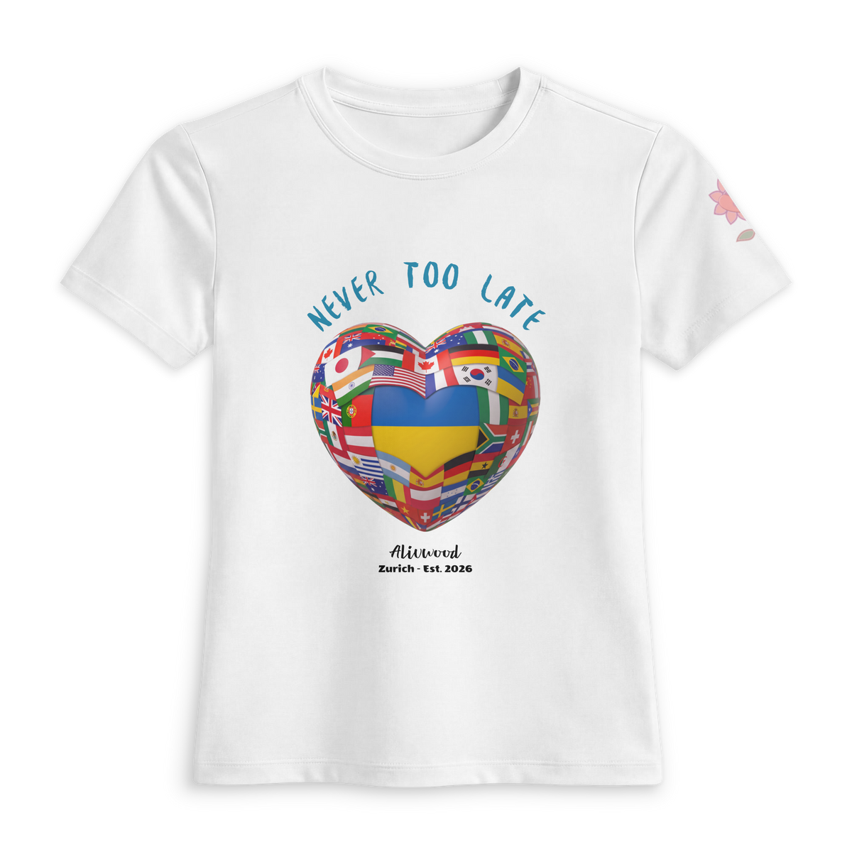 Never too late Women's luxe fitted tee - Alivwood
