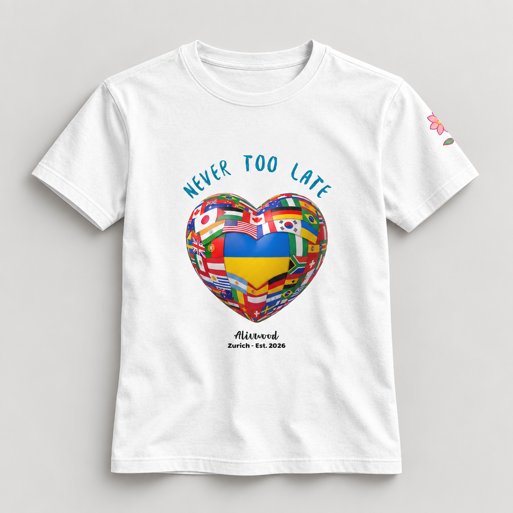 Never too late Women's luxe fitted tee - Alivwood