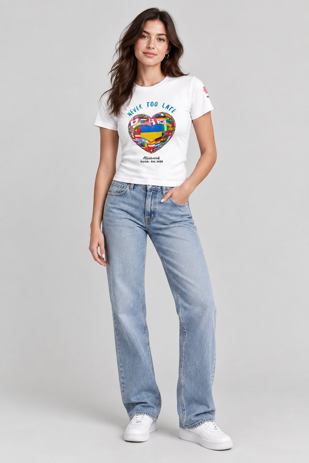 Never too late Women's luxe fitted tee