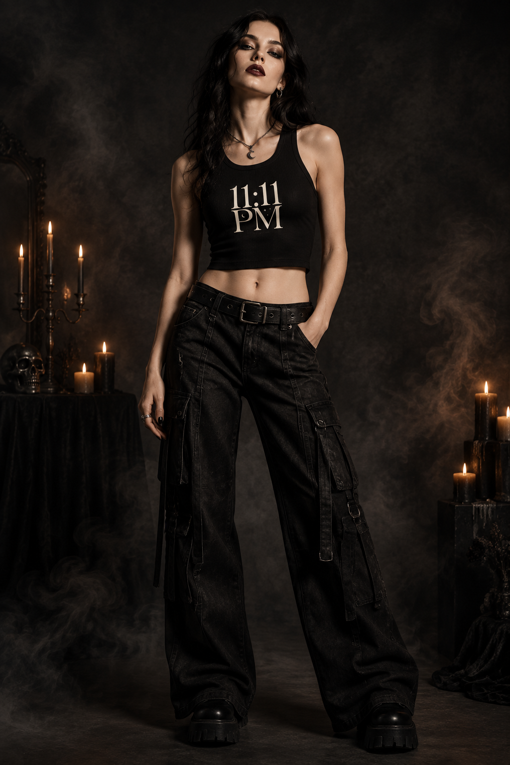 11:11 Women's micro rib racer tank top - Alivwood