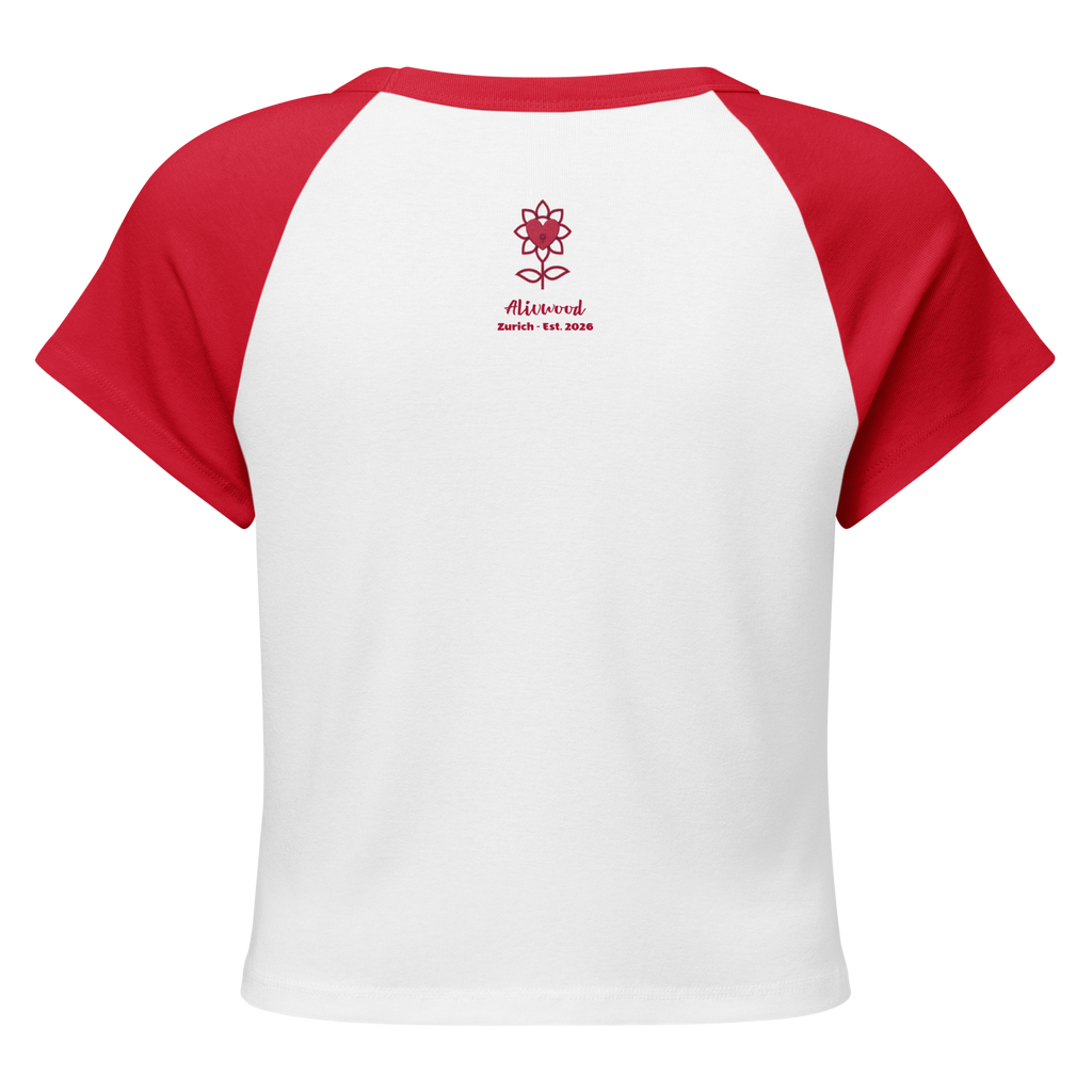 Trouble Women’s micro rib raglan baby tee - Alivwood