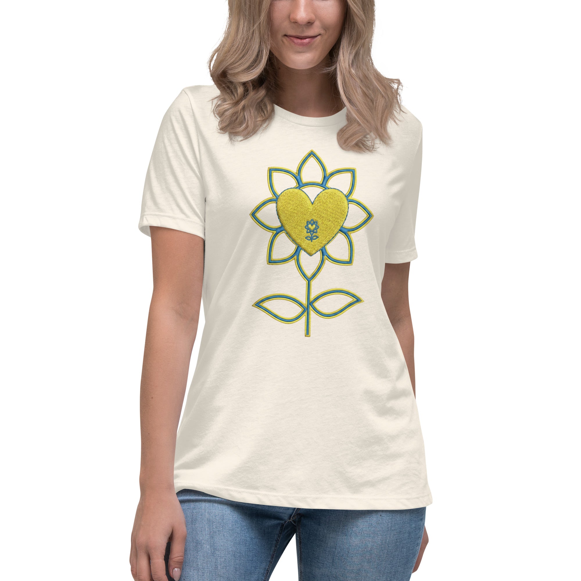 Flower Women's Relaxed T-Shirt UA - Alivwood