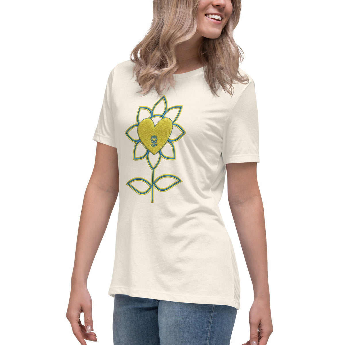 Flower Women's Relaxed T-Shirt UA - Alivwood