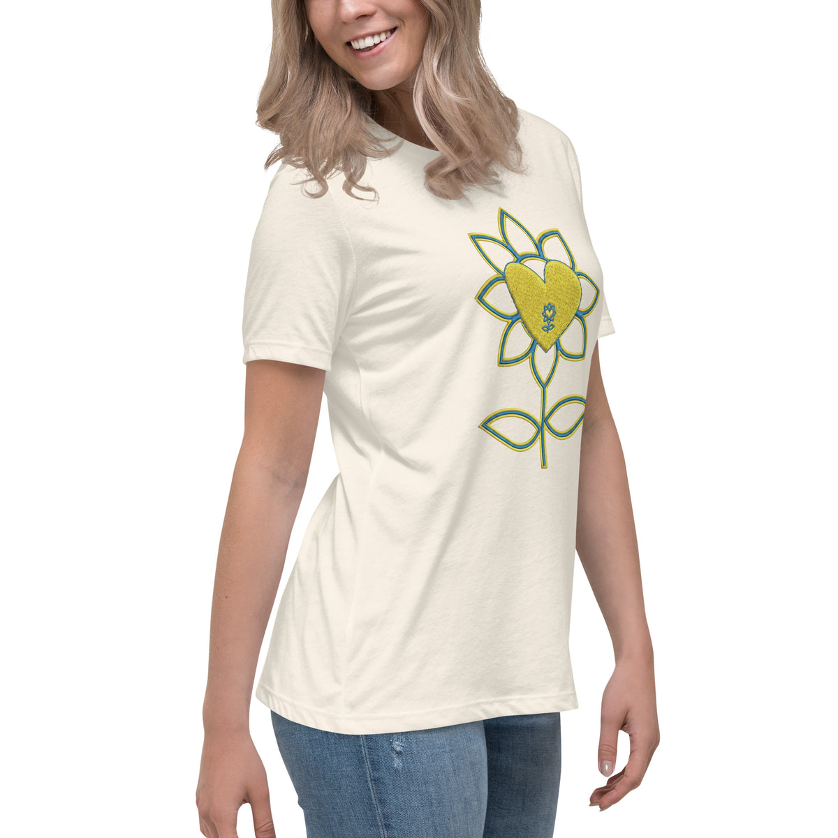 Flower Women's Relaxed T-Shirt UA - Alivwood