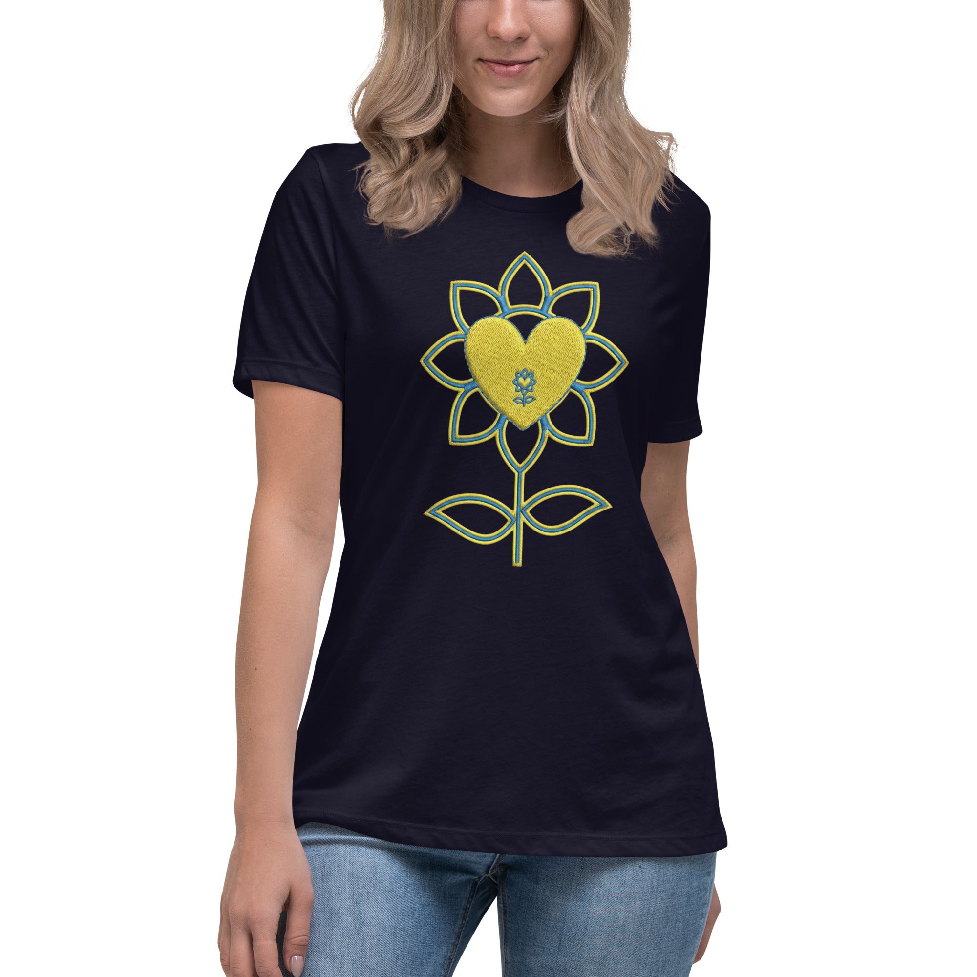Flower Women's Relaxed T-Shirt UA - Alivwood