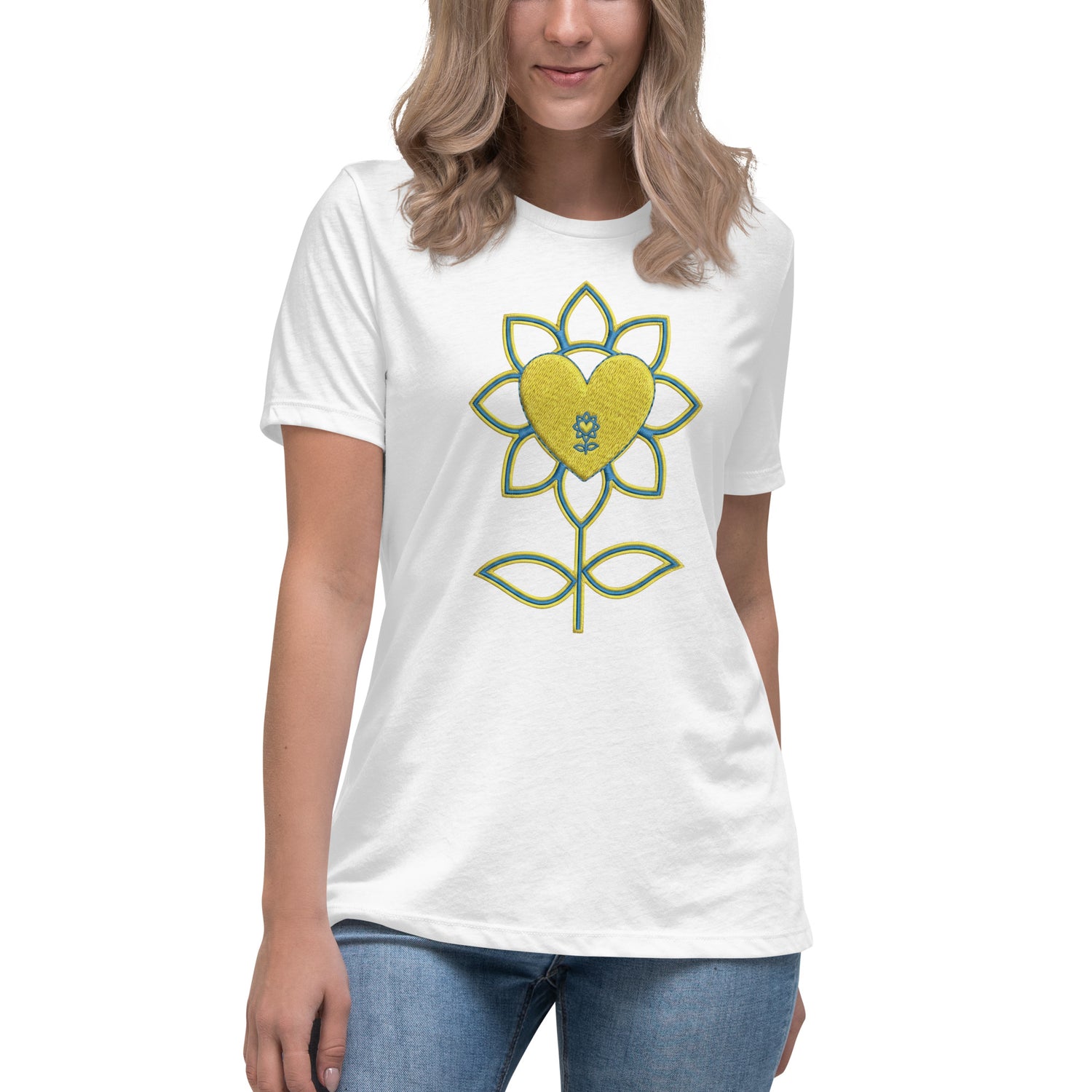 Flower Women's Relaxed T-Shirt UA - Alivwood