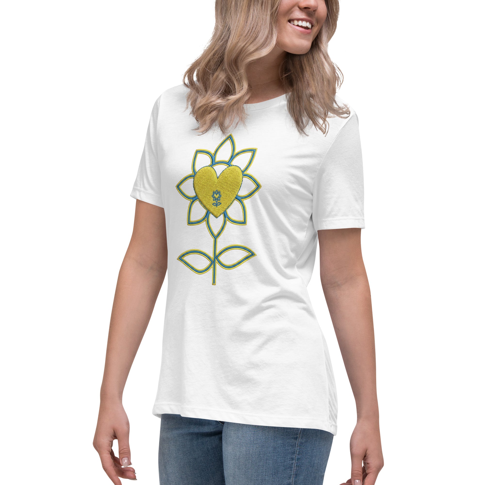 Flower Women's Relaxed T-Shirt UA - Alivwood