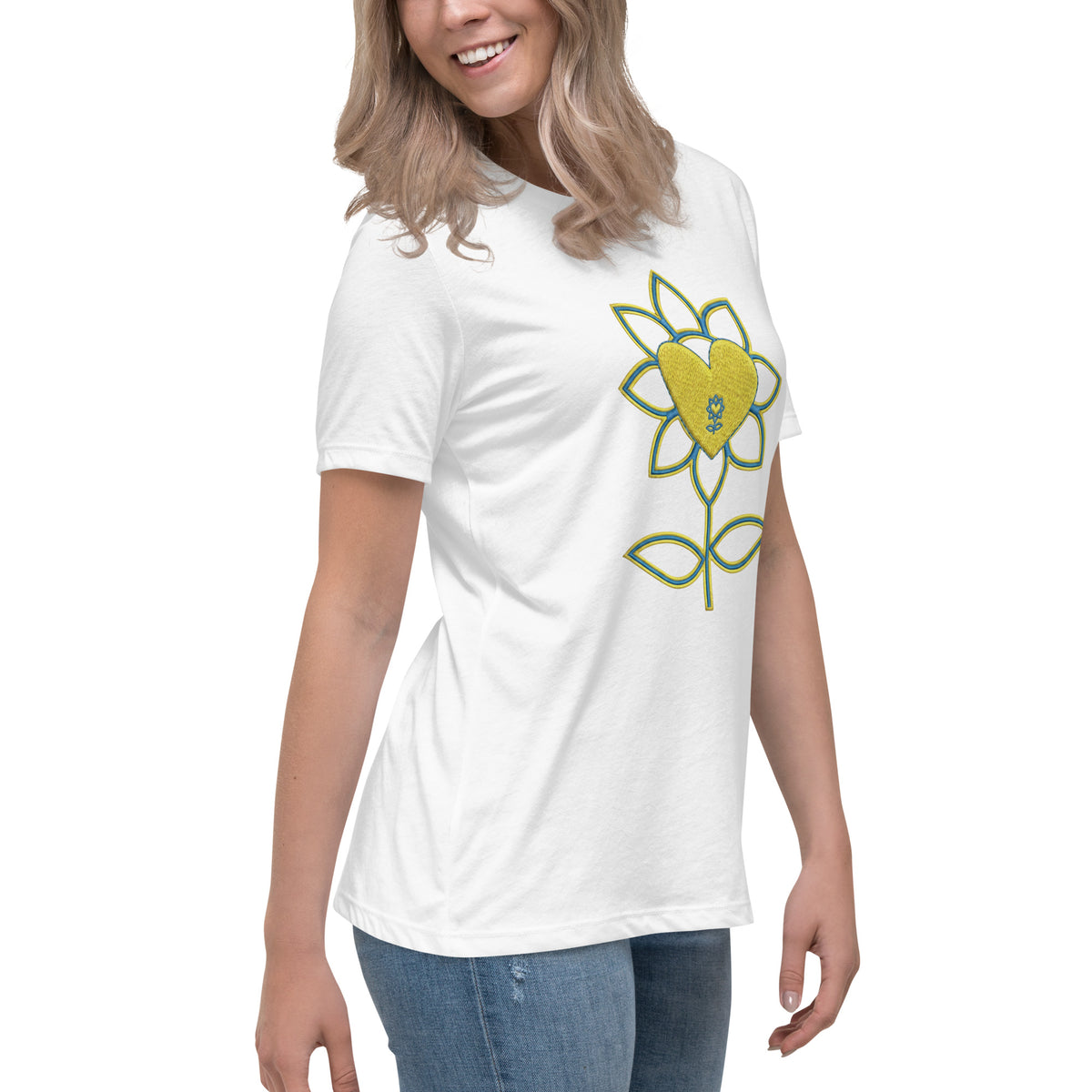 Flower Women's Relaxed T-Shirt UA - Alivwood