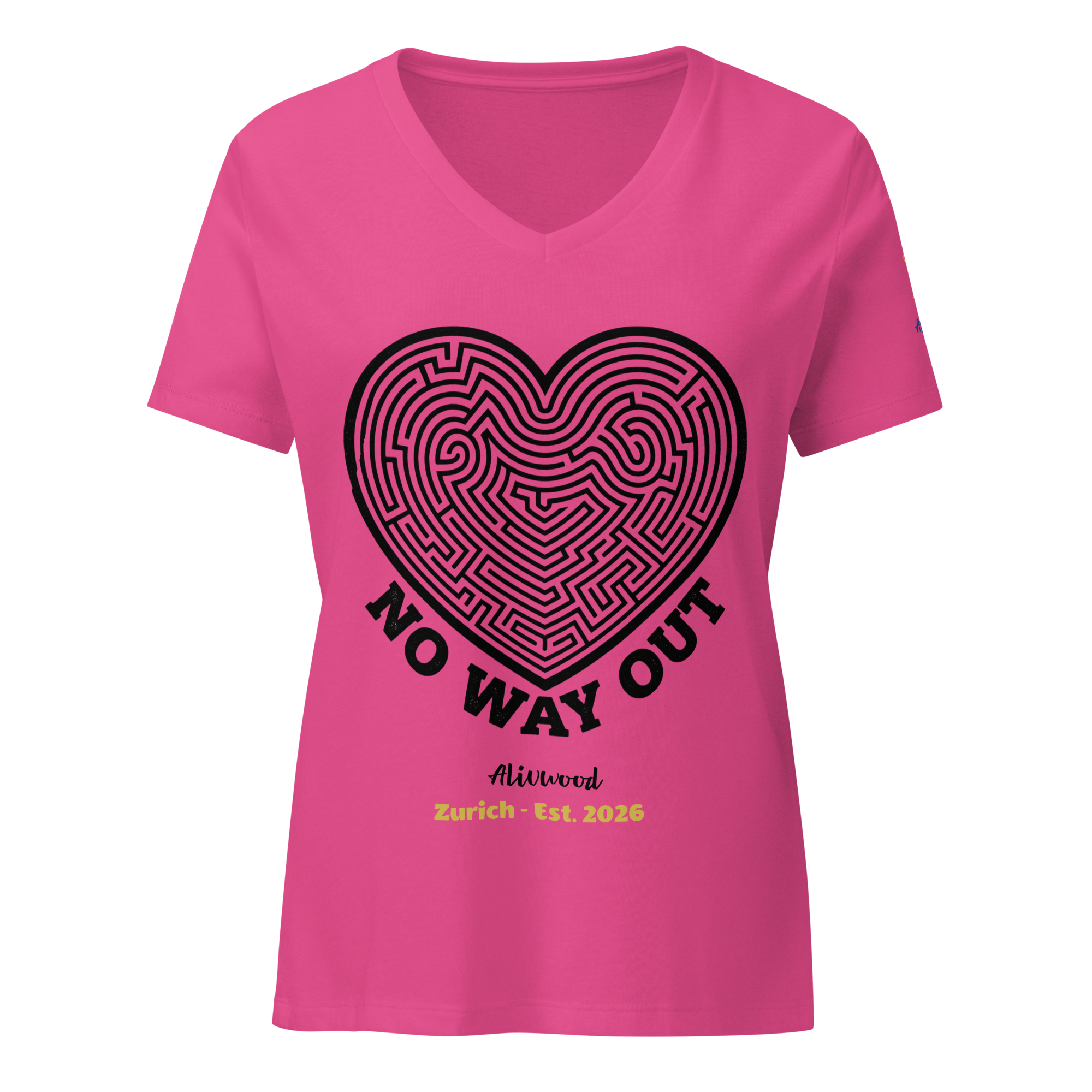No Way Out Women’s relaxed v-neck t-shirt - Alivwood
