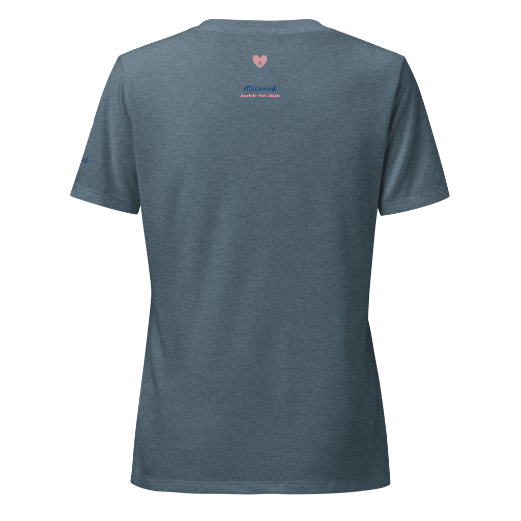 Kissing in London Women’s relaxed v-neck t-shirt - Alivwood
