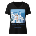 Kissing in Santorini Women’s relaxed v-neck t-shirt - Alivwood