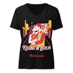 Kissing in Berlin Women’s relaxed v-neck t-shirt - Alivwood