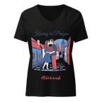 Kissing in Prague Women’s relaxed v-neck t-shirt - Alivwood