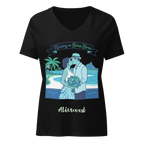 Kissing in Bora Bora Women’s relaxed v-neck t-shirt - Alivwood