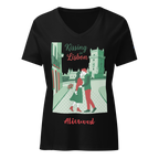 Kissing in Lisbon Women’s relaxed v-neck t-shirt - Alivwood