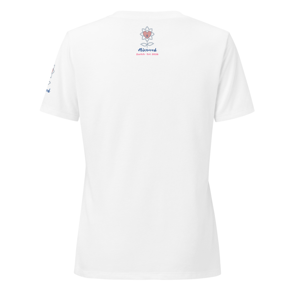Kissing in Paris Women’s relaxed v-neck t-shirt - Alivwood